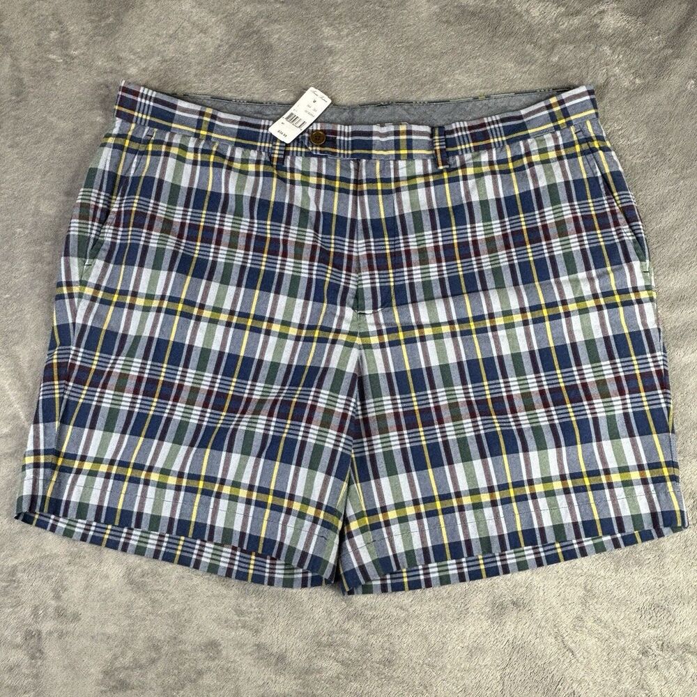 Brooks Brothers Bermuda Shorts Mens 40‎ Blue Plaid Summer Outdoors New w/ Tag